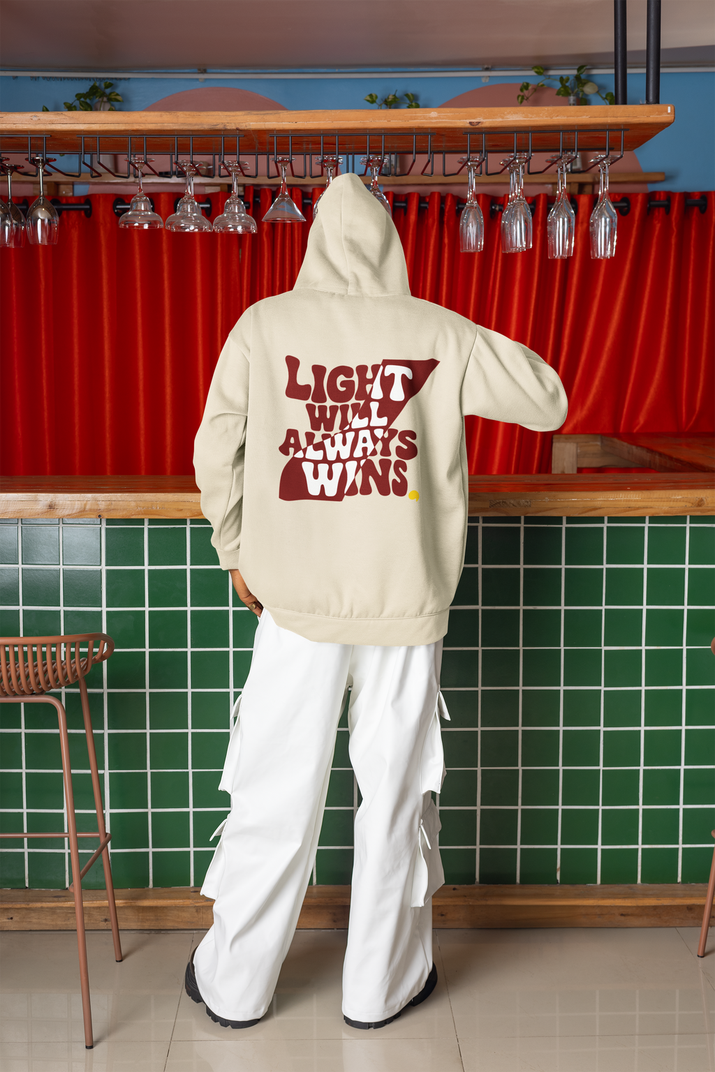 Oversized Hoodie Ligth always wins