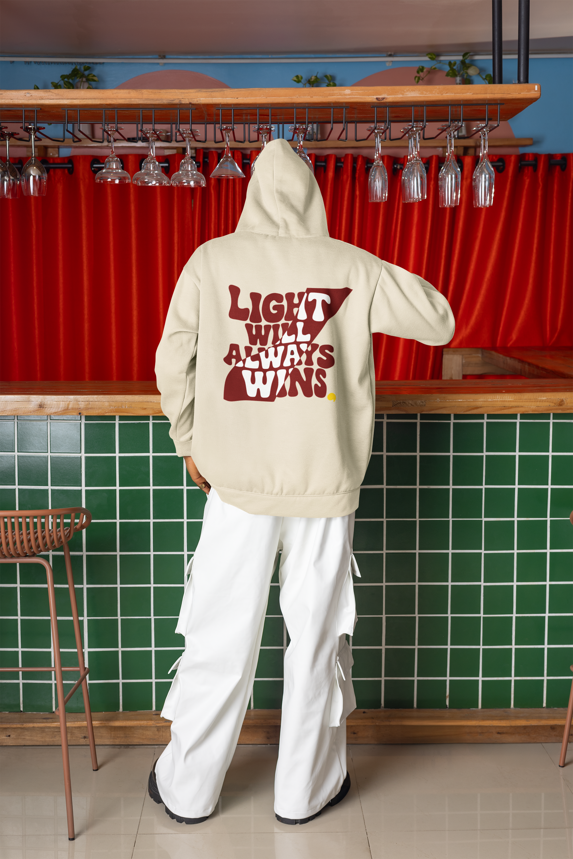 Oversized Hoodie Ligth always wins