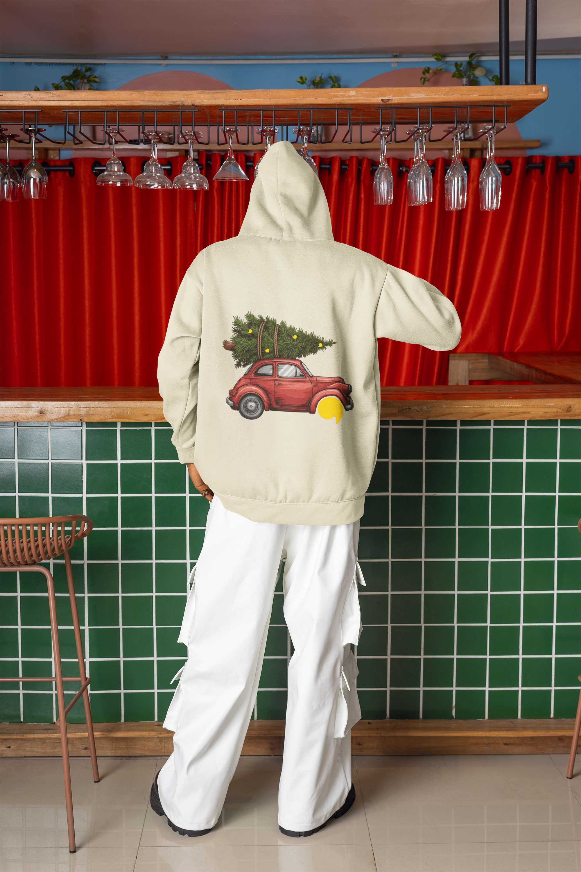 Oversized Hoodie Christmas Car