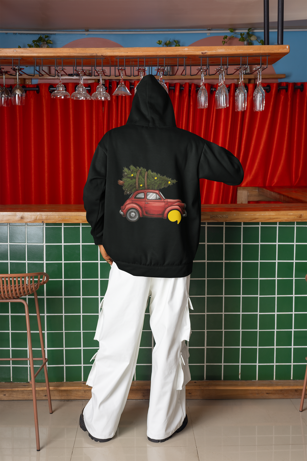 Oversized Hoodie Christmas Car