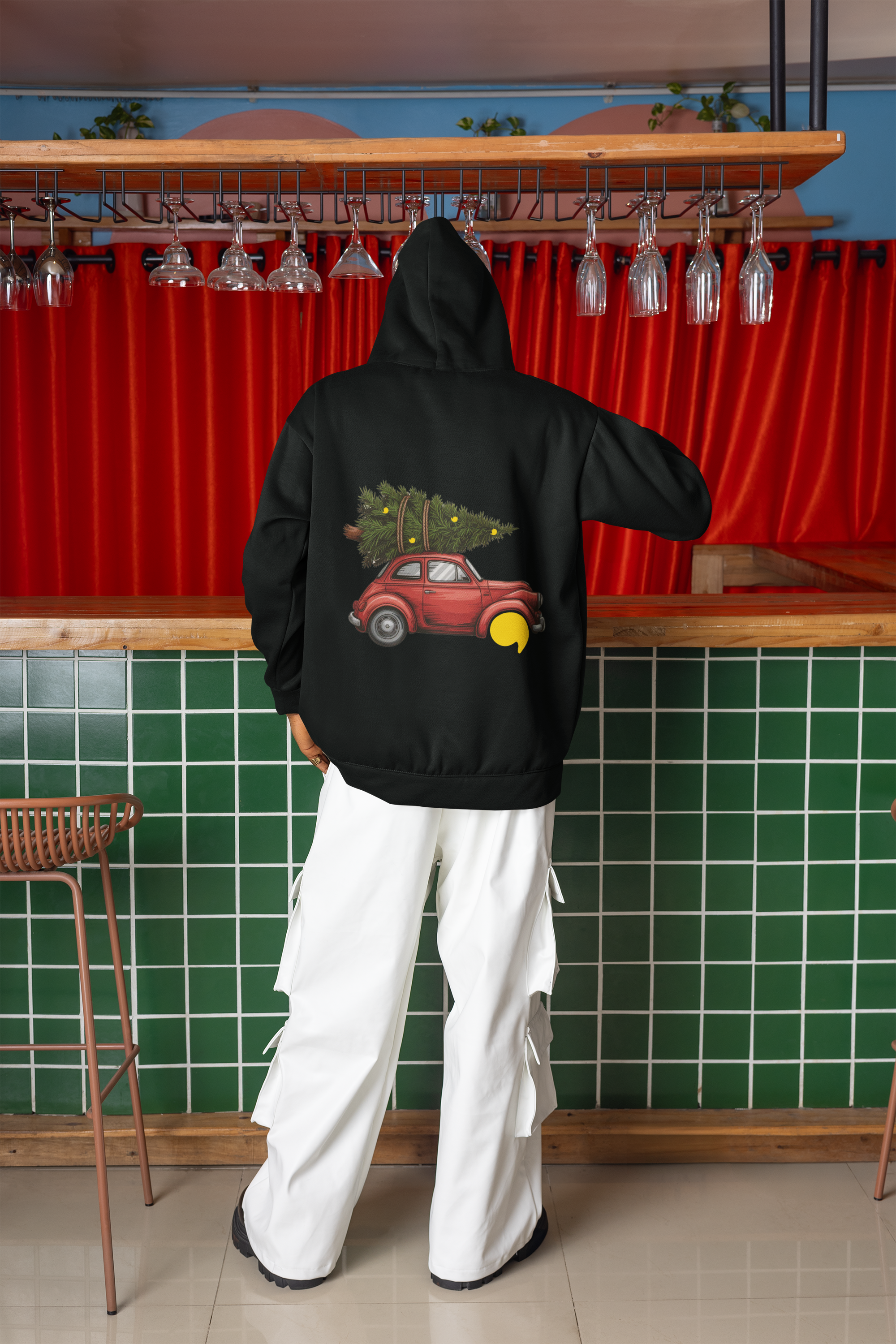 Oversized Hoodie Christmas Car