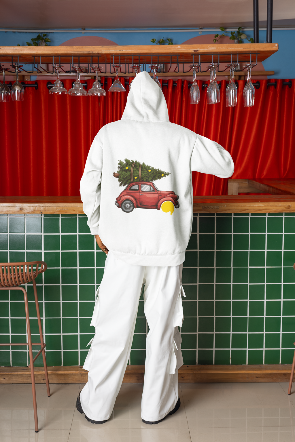 Oversized Hoodie Christmas Car