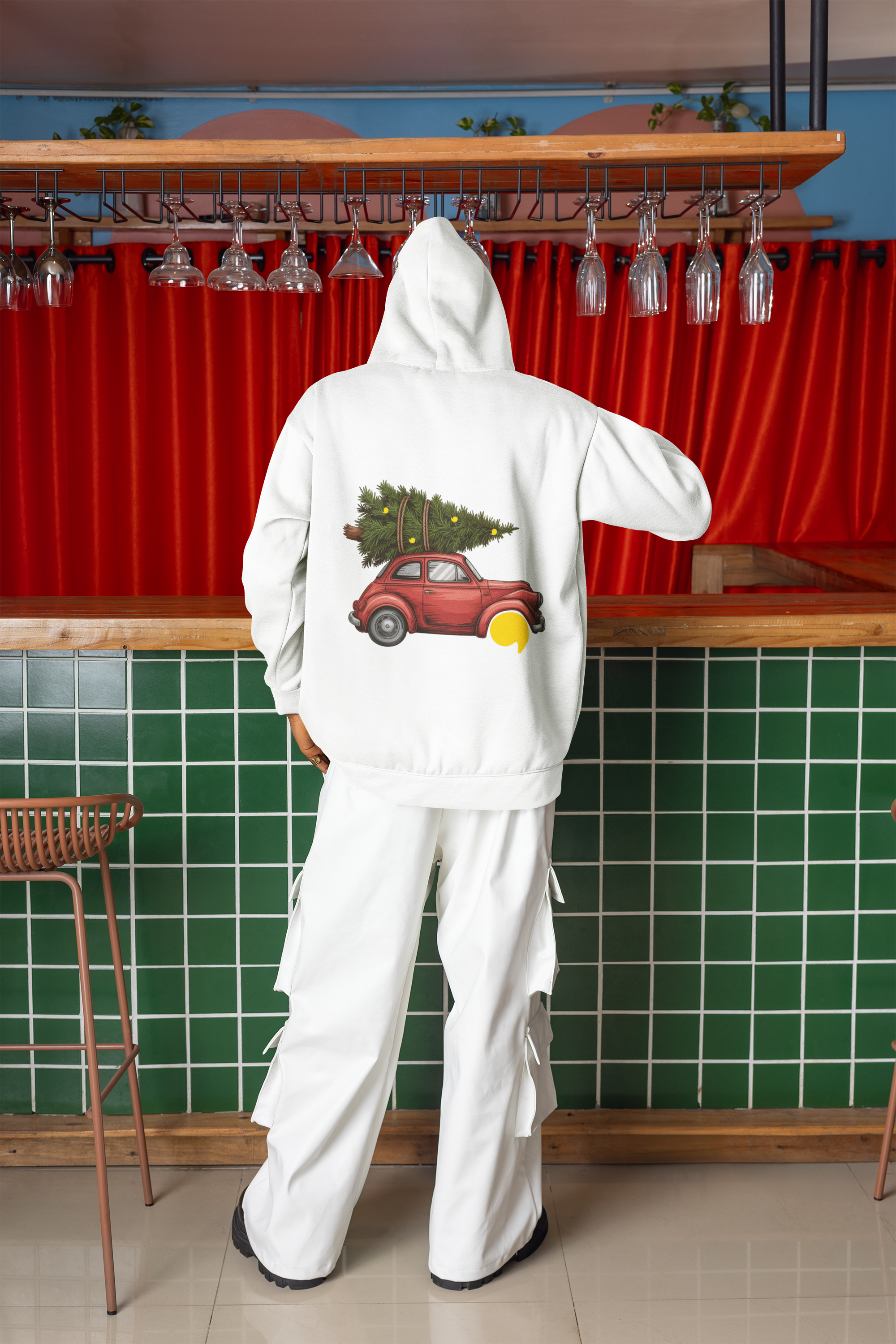 Oversized Hoodie Christmas Car