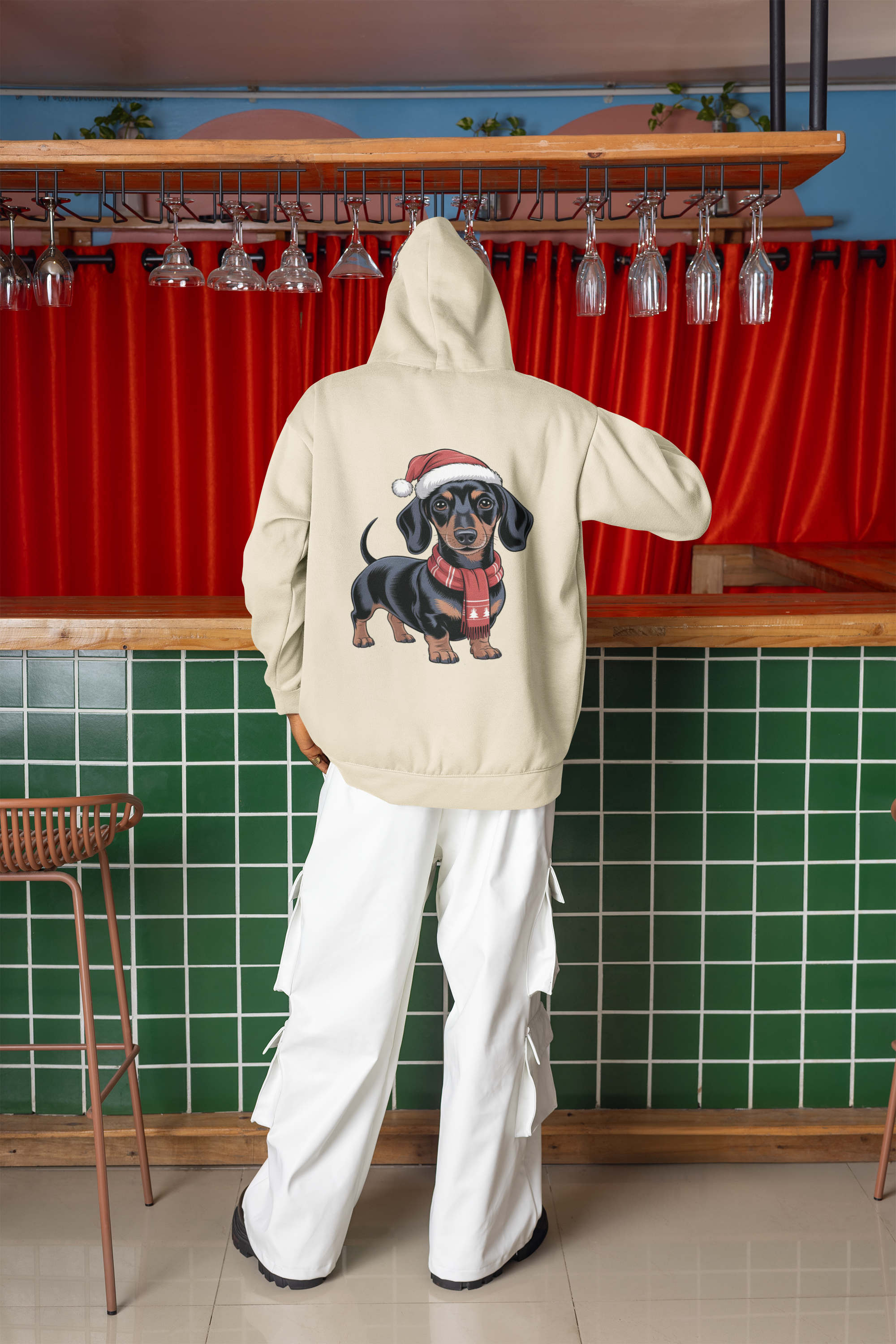 Oversized Hoodie Christmas Dog