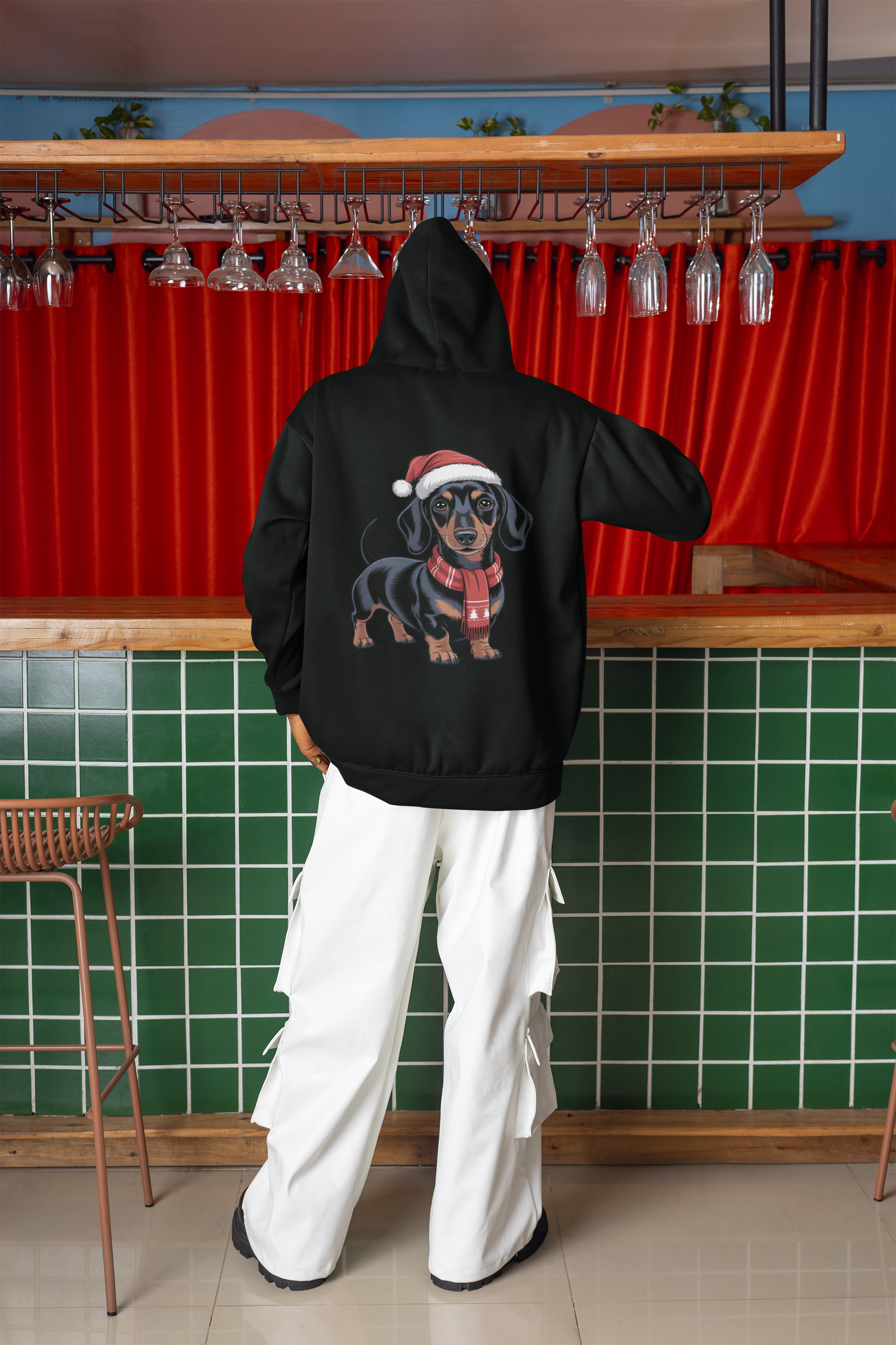 Oversized Hoodie Christmas Dog