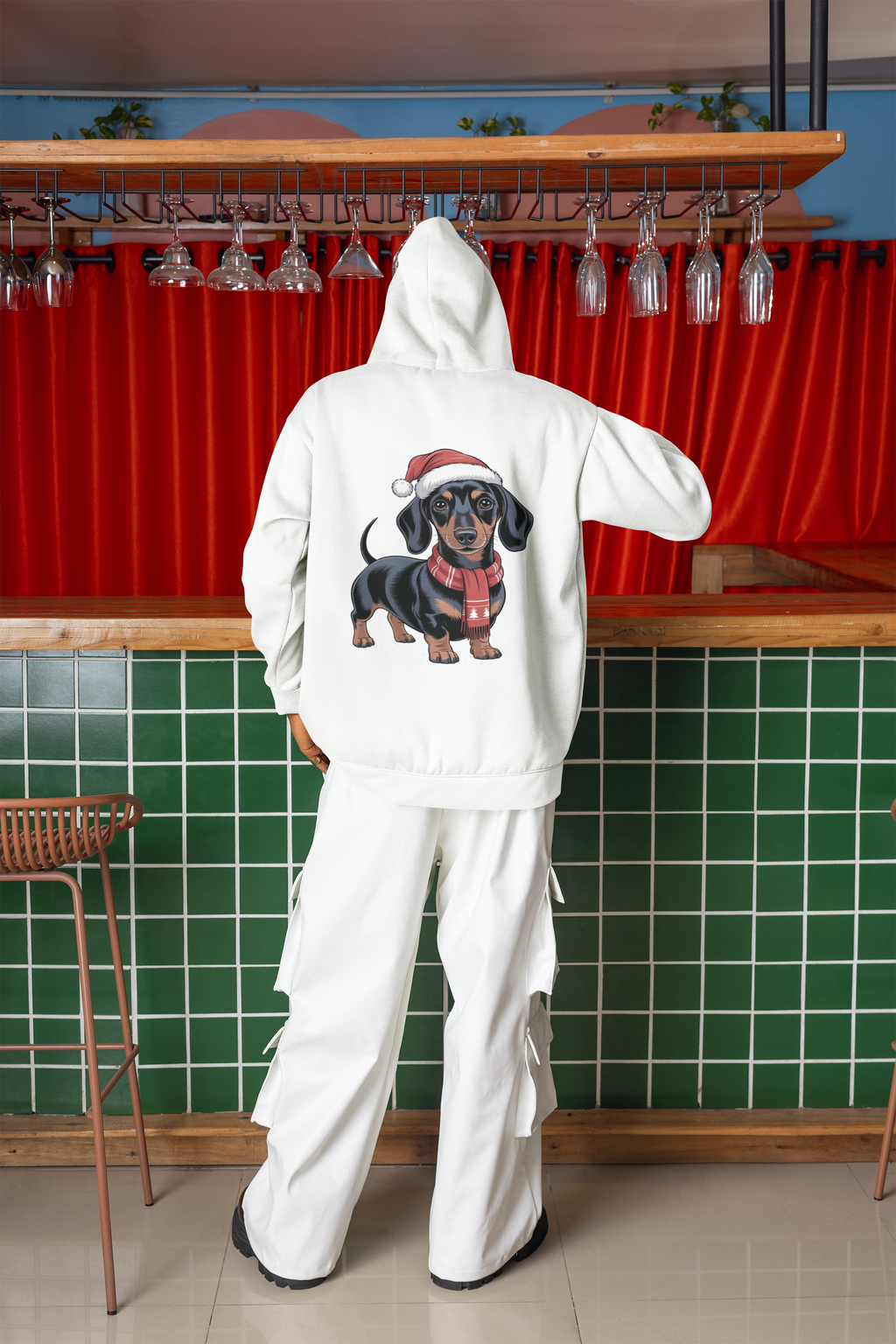 Oversized Hoodie Christmas Dog