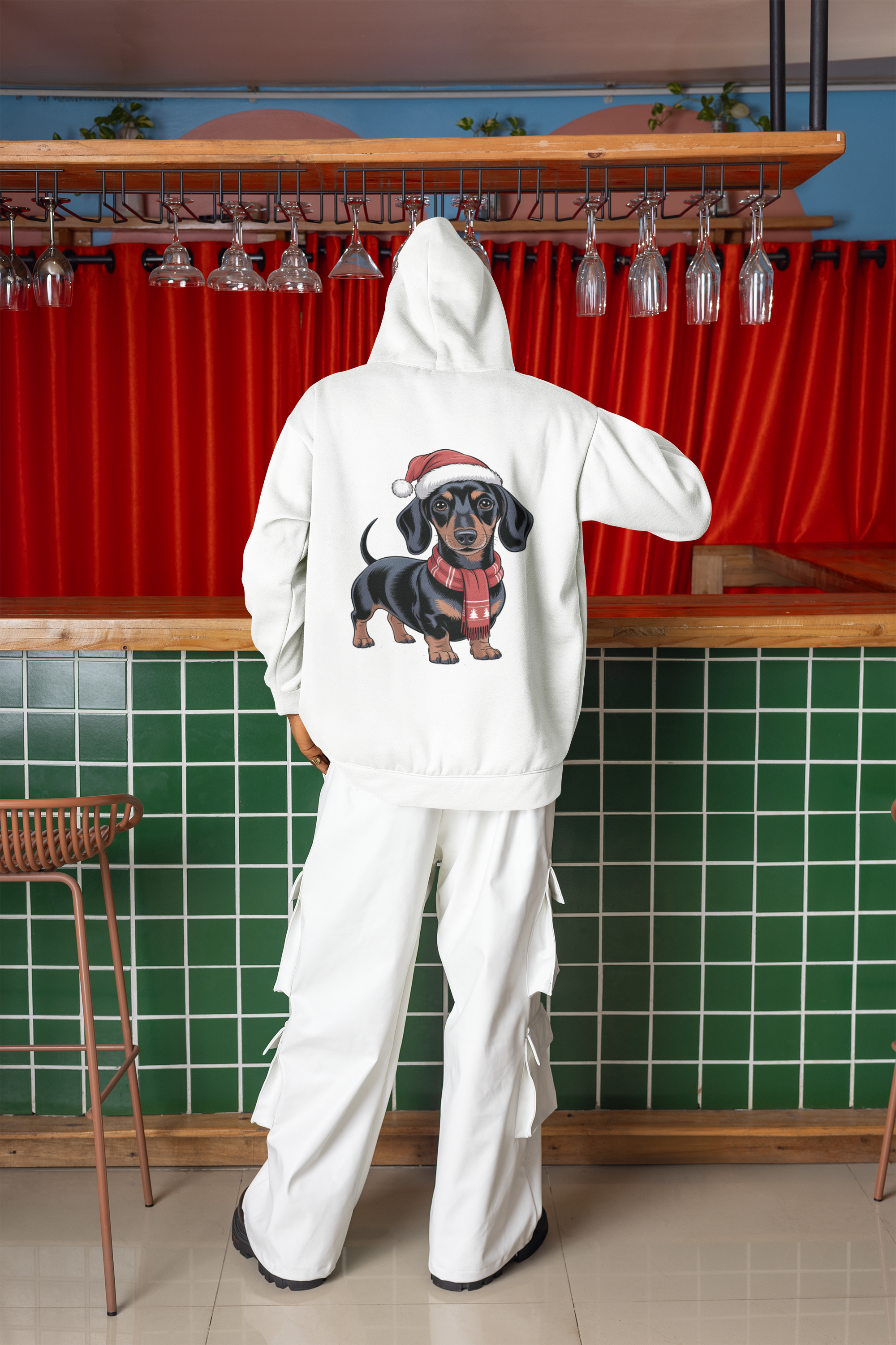 Oversized Hoodie Christmas Dog