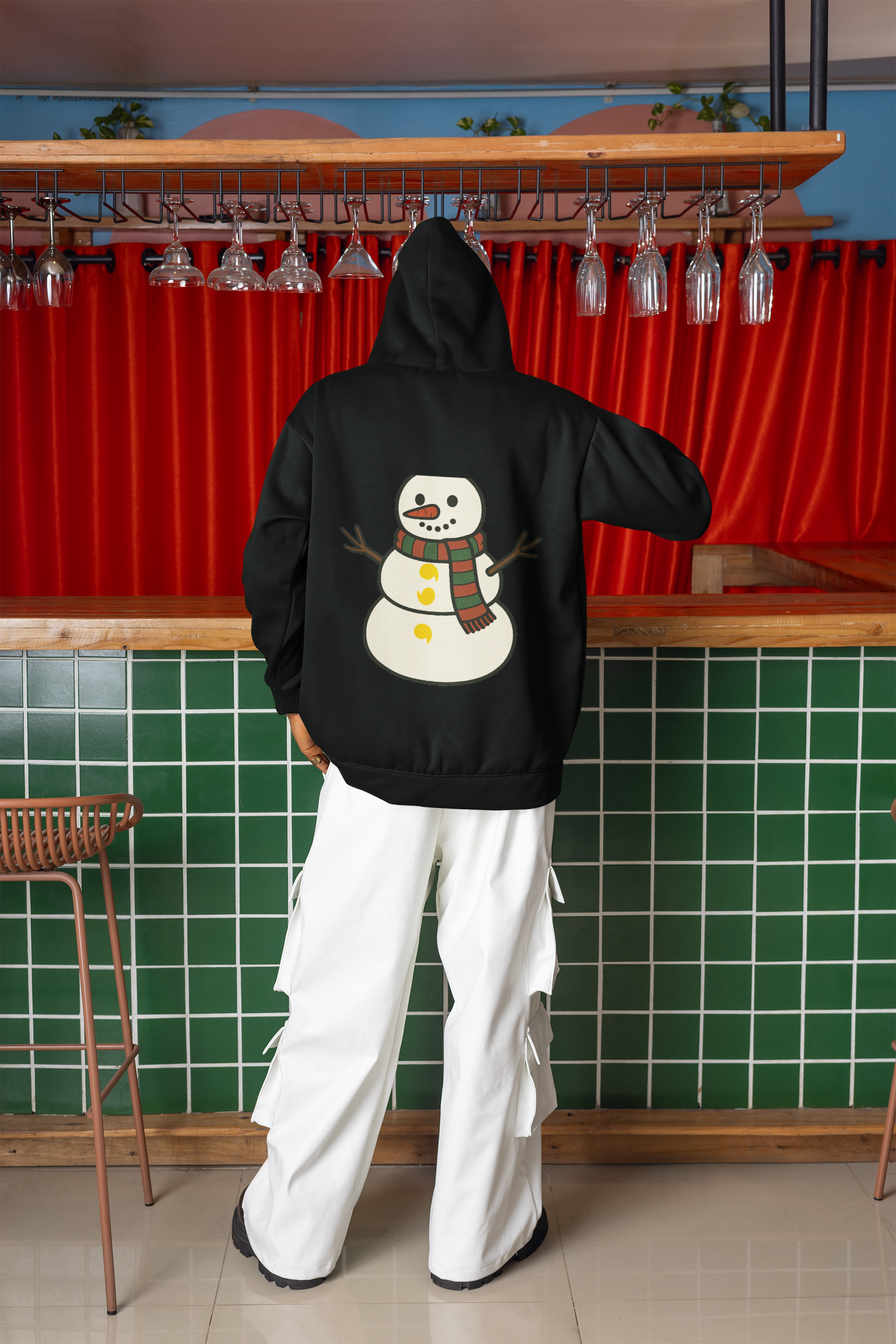 Oversized Hoodie snowman