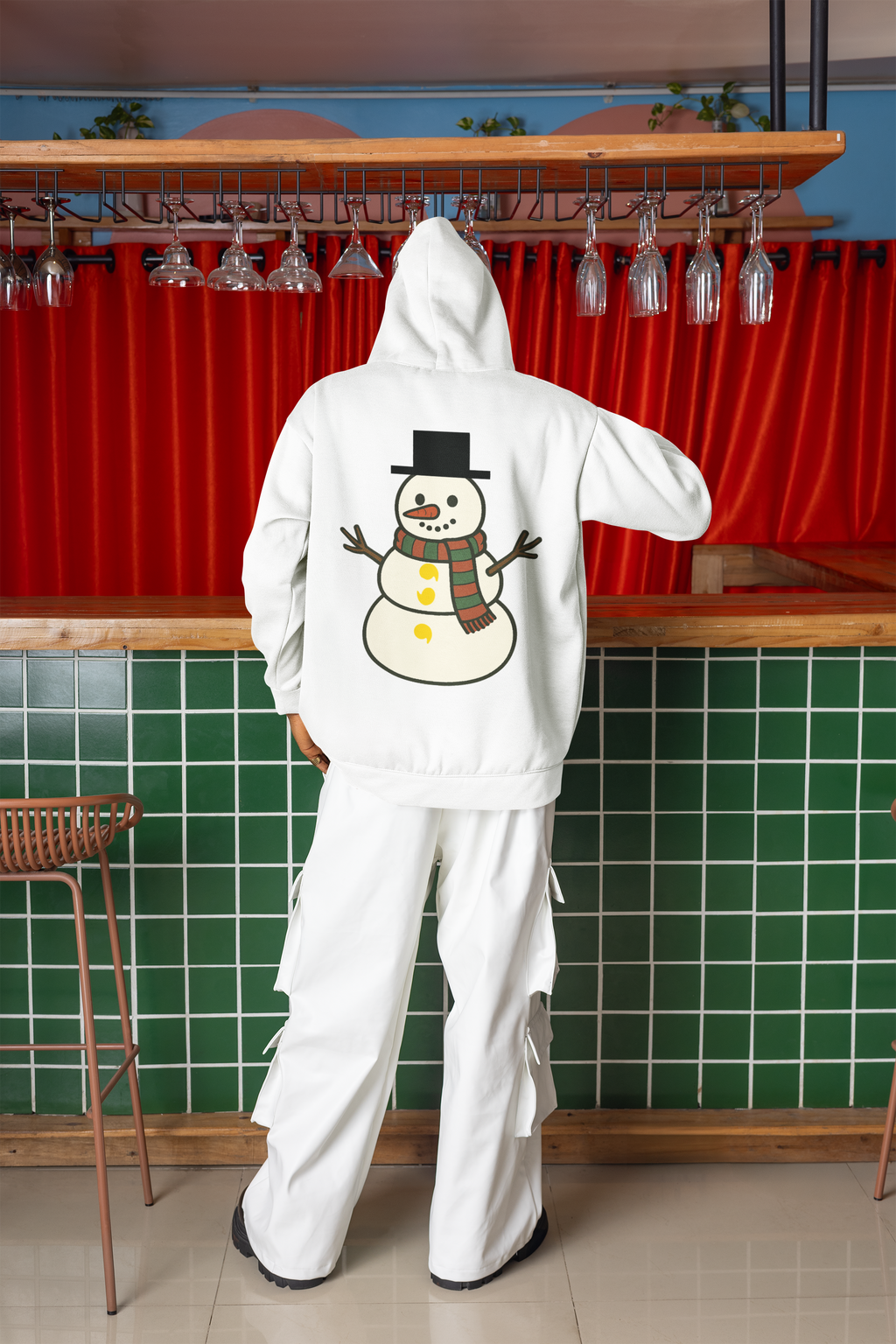 Oversized Hoodie snowman