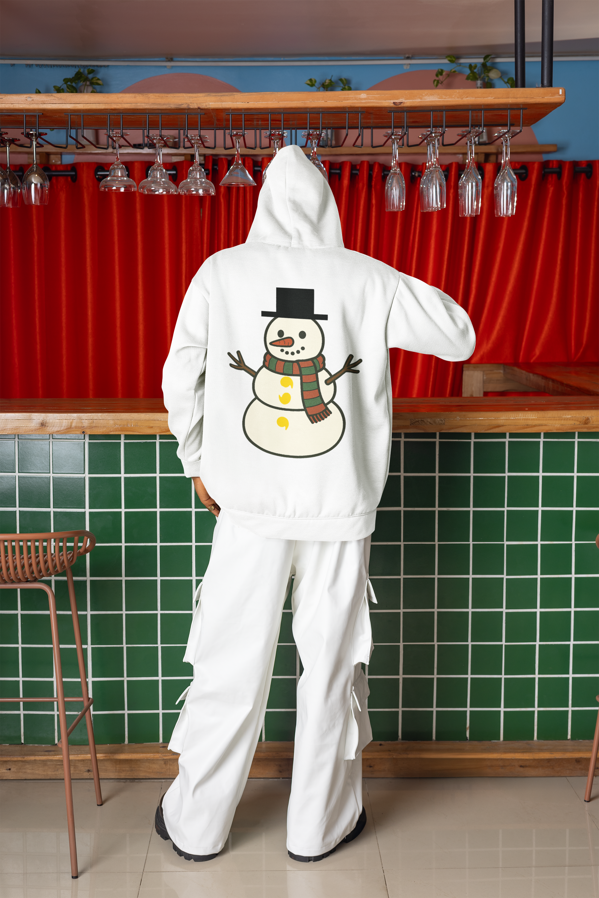 Oversized Hoodie snowman