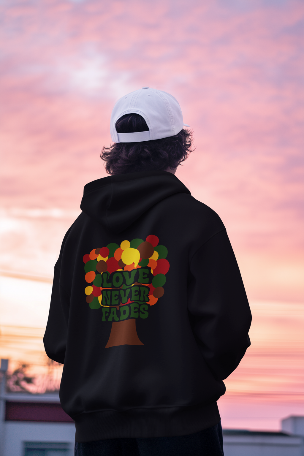 Oversized Zipper Hoodie Love Never Fades